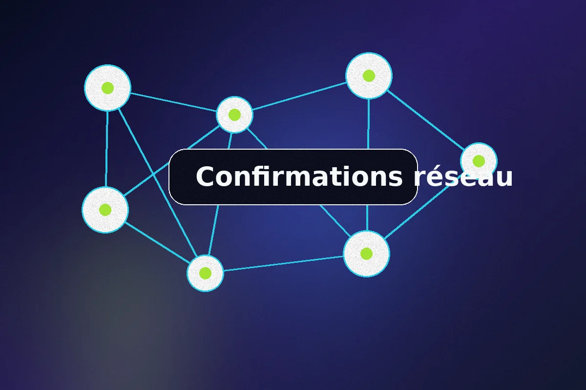 Réseau blockchain avec confirmations de transaction