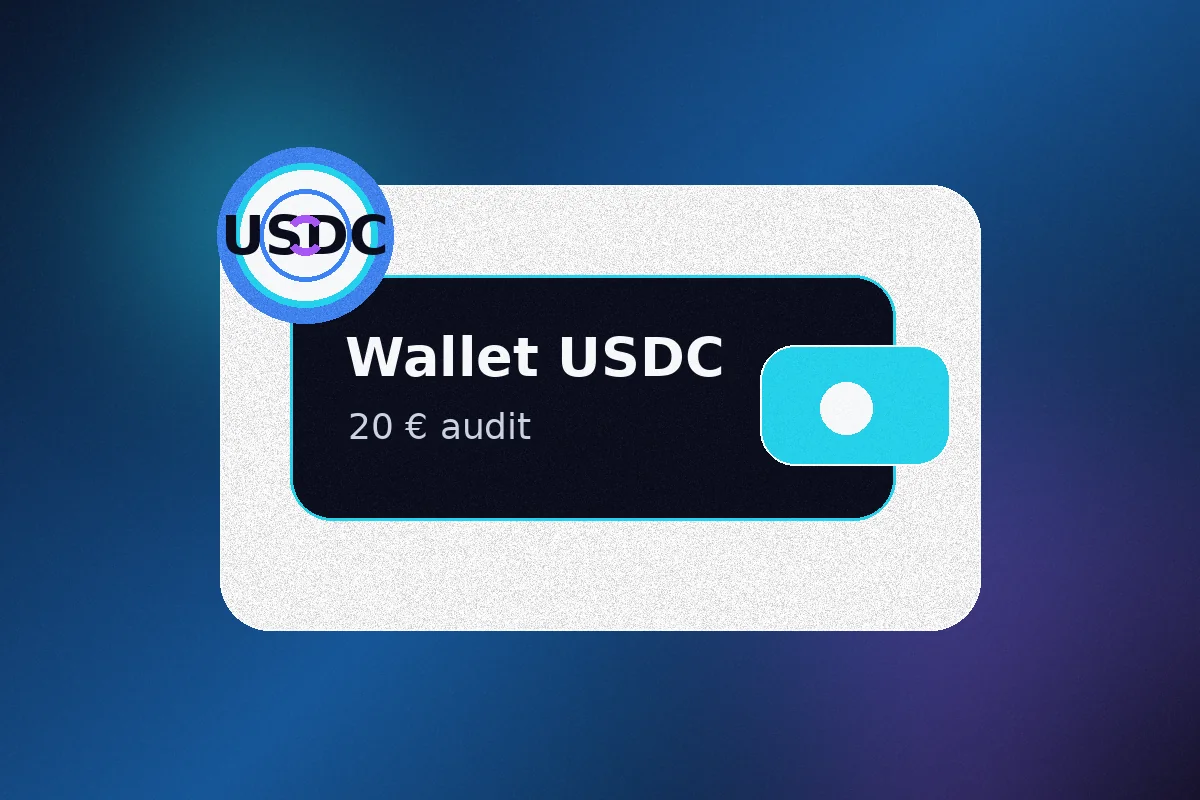 Wallet crypto contenant un dépôt en USD Coin
